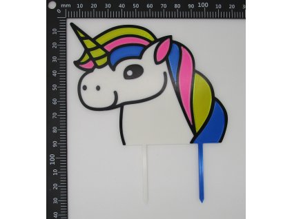 Zápich do dortu hlava jednorožce