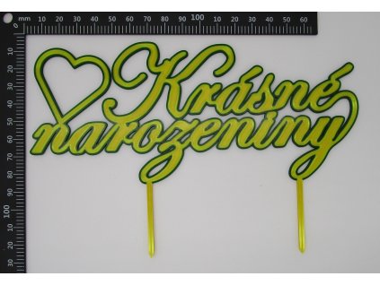 Zápich do dortu krásné narozeniny dvě barvy