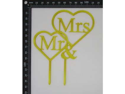 Zápich do dortu svatební Mr a Mrs