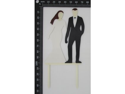 Zápich do dortu svatební barevný