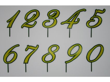 Číslo na dort 80 mm Edwardian dvě barvy sada