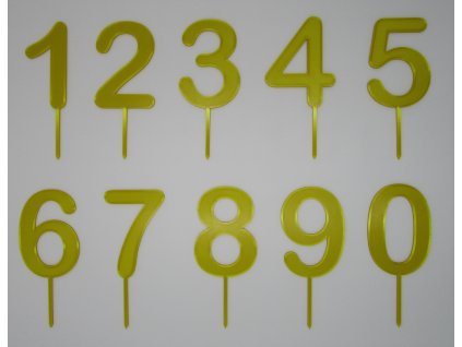 Číslo na dort 75 mm Arial rounded sada