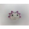 Magnetka na lednici - hlava Axolotla S -  čirá