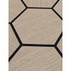 Akustický panel 3D Hexagon 630x768x19 vzor dub dřevěná dýha