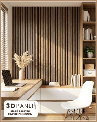 ✨ Pracovní kout, ve kterém se dobře soustředí a pracuje. 3D panely dokážou dodat domácí kanceláři elegantní vzhled, pocit...