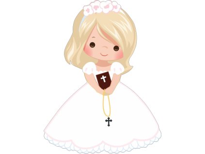 Dievčatko blond Prve sväté prijimanie