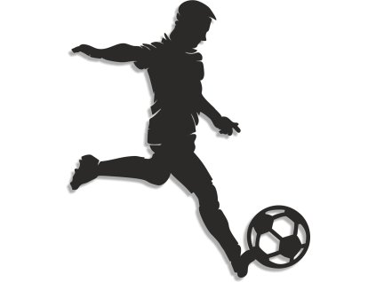 Zápich na tortu -  Silueta - Futbalista s loptou - 2