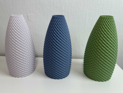 3D tištěná váza SISKA – moderní dekorace s jedinečným texturovaným vzorem