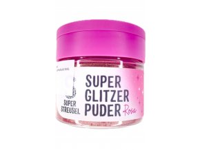 Glitrový jedlý prach Super Streusel Rosa - Růžový, 10g