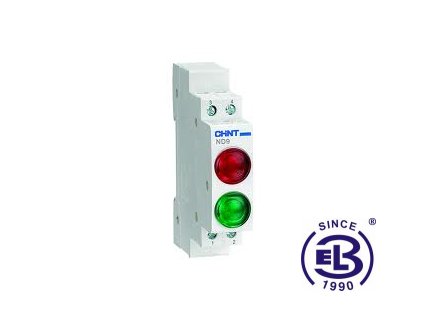 Kontrolka led 230V červená+bílá dvojnásobná ND9 ChiNT