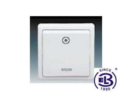 Ovládač zapínací s orientační doutnavkou Classic, jasně bílý, řazení 1/0So, 3553-93289B1 ABB