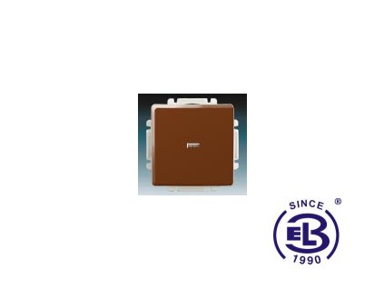 Spínač dvojpólový s krytem, s průzorem Swing/Swing L, hnědý, řazení 2S, 2, 3557G-A02342H1 ABB