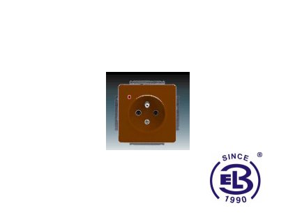 Zásuvka jednonásobná s ochranným kolíkem, s ochranou před přepětím Swing/Swing L, hnědá, řazení 2P+PE, 5598G-A02349H1 ABB