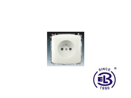 Zásuvka jednonásobná s ochranným kolíkem, s clonkami Tango, slonová kost, řazení 2P+PE, 5519A-A02357C ABB