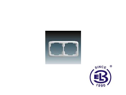 Rámeček pro elektroinstalační přístroje vodorovný dvojnásobný Tango, šedá, 3901A-B20S ABB