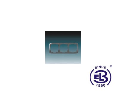 Rámeček pro elektroinstalační přístroje vodorovný trojnásobný Tango, kouřová šedá, 3901A-B30S2 ABB