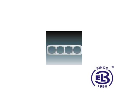 Rámeček pro elektroinstalační přístroje vodorovný čtyřnásobný Tango, bílá, 3901A-B40B ABB