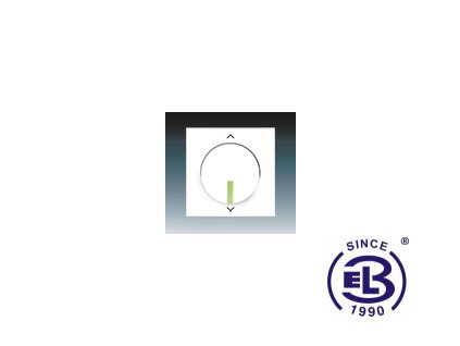 Kryt spínače žaluziového Busch-Jalousiecontrol II s krátkocestným ovladačem Neo/Neo Tech, bílá/ledová zelená, 3299M-A0011042 ABB