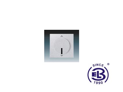 Kryt spínače žaluziového Busch-Jalousiecontrol II s krátkocestným ovladačem Neo/Neo Tech, titanová/onyx, 3299M-A0011072 ABB