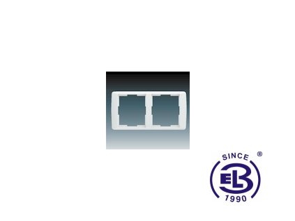 Rámeček pro elektroinstalační přístroje vodorovný dvojnásobný Element, bílá/ledová bílá, 3901E-A0012001 ABB