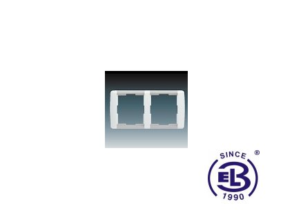 Rámeček pro elektroinstalační přístroje vodorovný dvojnásobný Element, bílá/ledová šedá, 3901E-A0012004 ABB