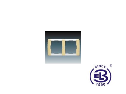 Rámeček pro elektroinstalační přístroje vodorovný dvojnásobný Element, slonová kost/ledová bílá, 3901E-A0012021 ABB