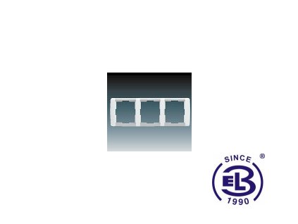 Rámeček pro elektroinstalační přístroje vodorovný trojnásobný Element, bílá/ledová šedá, 3901E-A0013004 ABB