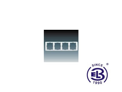 Rámeček pro elektroinstalační přístroje vodorovný čtyřnásobný Element, bílá/ledová bílá, 3901E-A0014001 ABB