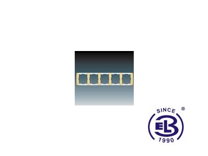 Rámeček pro elektroinstalační přístroje vodorovný pětinásobný Element, slonová kost/ledová bílá, 3901E-A0015021 ABB