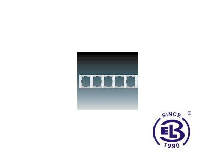 Rámeček pro elektroinstalační přístroje vodorovný pětinásobný Element, bílá/ledová šedá, 3901E-A0015004 ABB