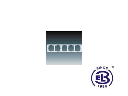 Rámeček pro elektroinstalační přístroje vodorovný pětinásobný Element, bílá/ledová bílá, 3901E-A0015001 ABB
