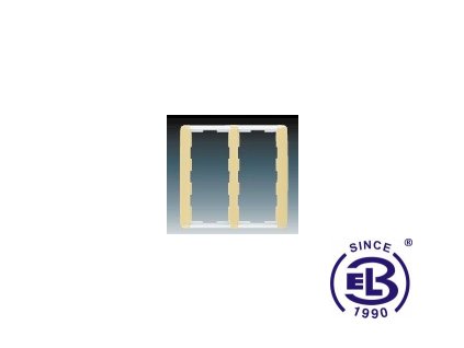 Rámeček pro elektroinstalační přístroje 2x dvojnásobný Element, slonová kost/ledová bílá, 3901E-A0022221 ABB