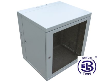 Rozvaděč nástěnný nýtovaný 19", LC-24, 6U, 500mm, šedý, dělený, nevětraný