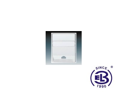Kryt zásuvky telefonní jednonásobné Element, bílá/bílá, 5013E-A0021303 ABB