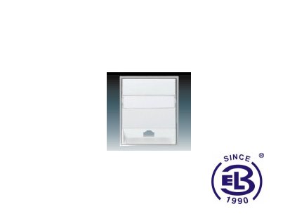 Kryt zásuvky telefonní jednonásobné Element, bílá/ledová šedá, 5013E-A0021304 ABB