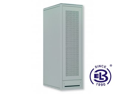Rozvaděč serverový LC-06+, 42U, 600x1000, šedý, skleněné dveře, perforovaná záda
