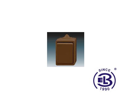 Ovládač zapínací Praktik, hnědá, řázení 1/0, 3553-80929H ABB