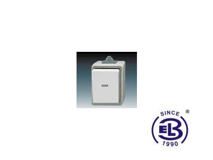 Ovládač zapínací s čirým průzorem se svorkou N Praktik, šedá, řázení 1/0S, 1/0So, 3553-91922S ABB