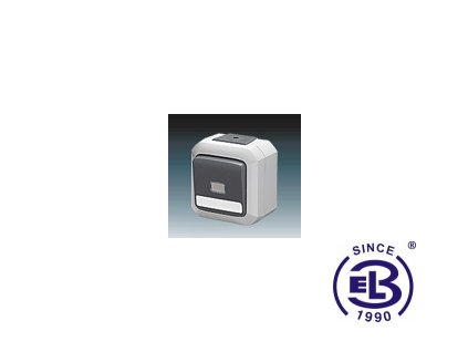 Ovládač zapínací s čirým průzorem, s popisovým polem, se svorkou N Variant+, šedá, řazení 1/0S, 10So, 3558N-C91512S ABB