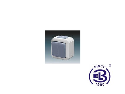 Ovládač zapínací dvojitý Variant+, modrá, řazení 1/0+1/0, 3558N-C87510M ABB