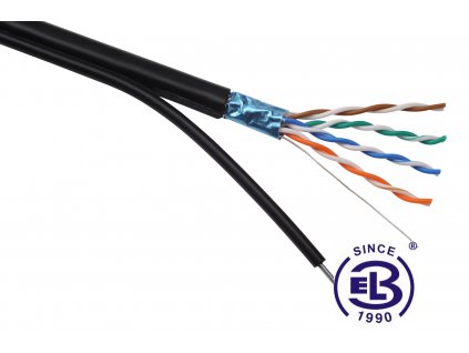 Kabel datový Cat 5E FTP PE, venkovní, samonosný  SOLARIX / metráž