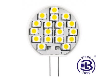 Žárovka LED 18 SMD 2835 JC 1W - CW studená bílá 130lm