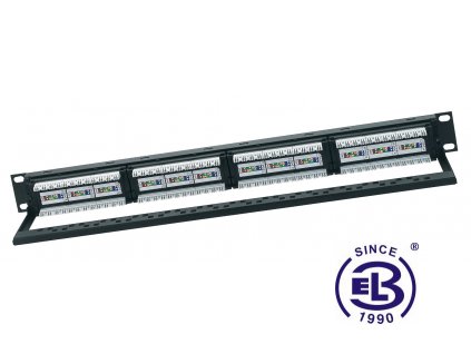 Patch panel Cat6 UTP 24 x RJ45 350MHz černý 1U SOLARIX