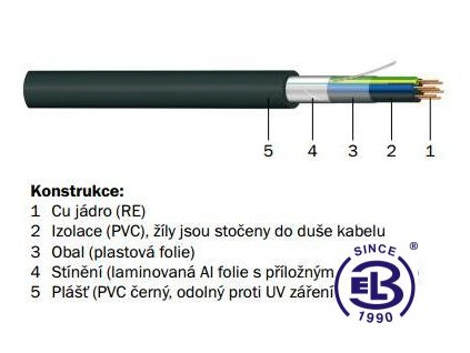 Kabel JQTQ 2x0,8 RE PRAKAB