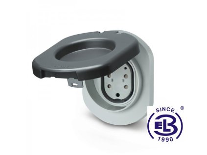 Zásuvka vestavná TYP 3C s víčkem bez clonek kontaktů IP54 16A-32A 400V SCAME