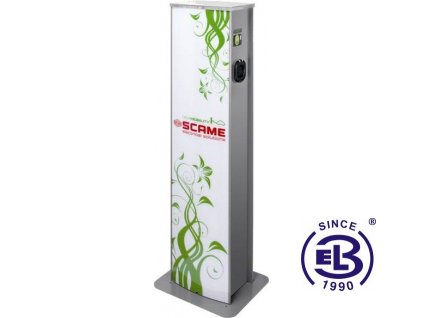 Stanice nabíjecí stojanová 2x zásuvka TYP 2 s měřením a FRID* 22kW SCAME