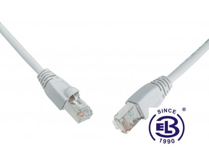 Patch kabel CAT6 SFTP PVC 0,5m šedý, snag-proof, SOLARIX
