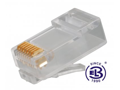 Konektor RJ45 Cat6 UTP 8p8c nestíněný skládaný na drát KRJ45/6SLD SOLARIX