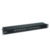 Patch panel Cat 5E STP 16 x RJ45 černý 1U SOLARIX