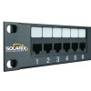 Patch panel Cat6 UTP 24 x RJ45 s vyvazovací lištou černý 1U SOLARIX
